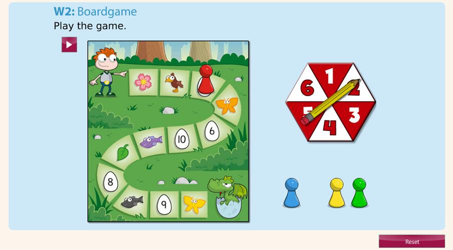 Screenshot of boardgame digital activity